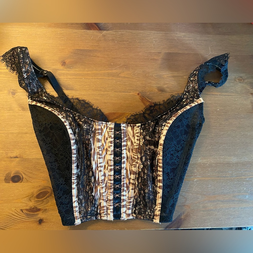 VS Dream Angels unlined lace-up corset top